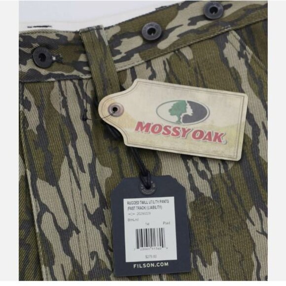 Filson W40 L34 Rugged Twill Utility Pants Men's Mossy Oak Water Repel Waxed New - Picture 2 of 15